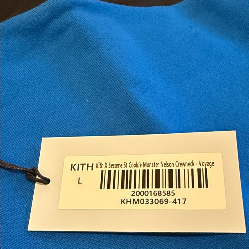 Kith Bright Blue Crewneck Sweater with Character Design - Picture 2 of 3